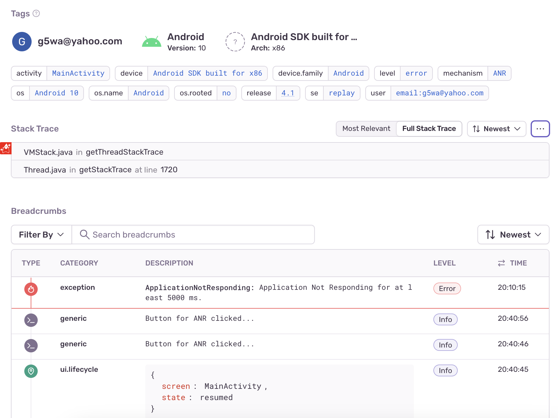 Resolve crashes faster